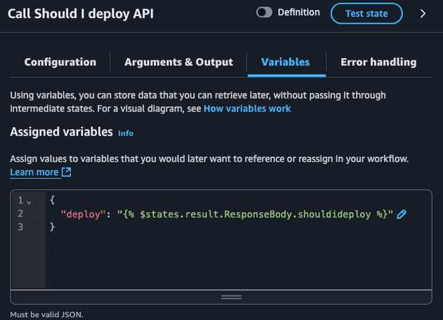 HTTP Endpoint State Variables