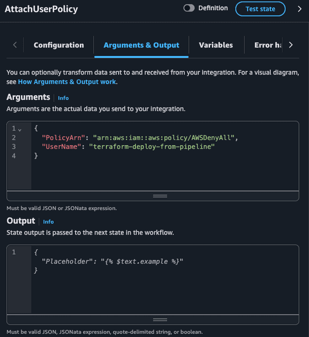 Detach and Attach User Policy